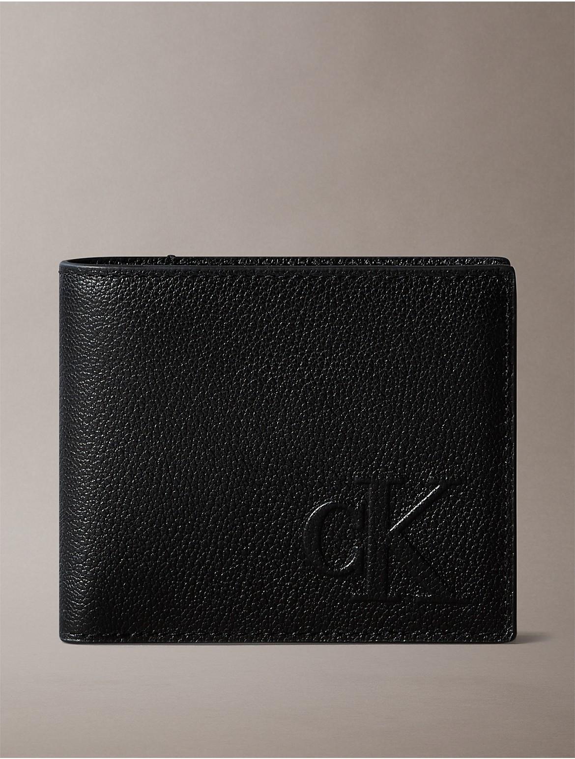 Calvin Klein Men's Sculpted Impression Bifold Wallet and Coin Pouch - Grey Product Image