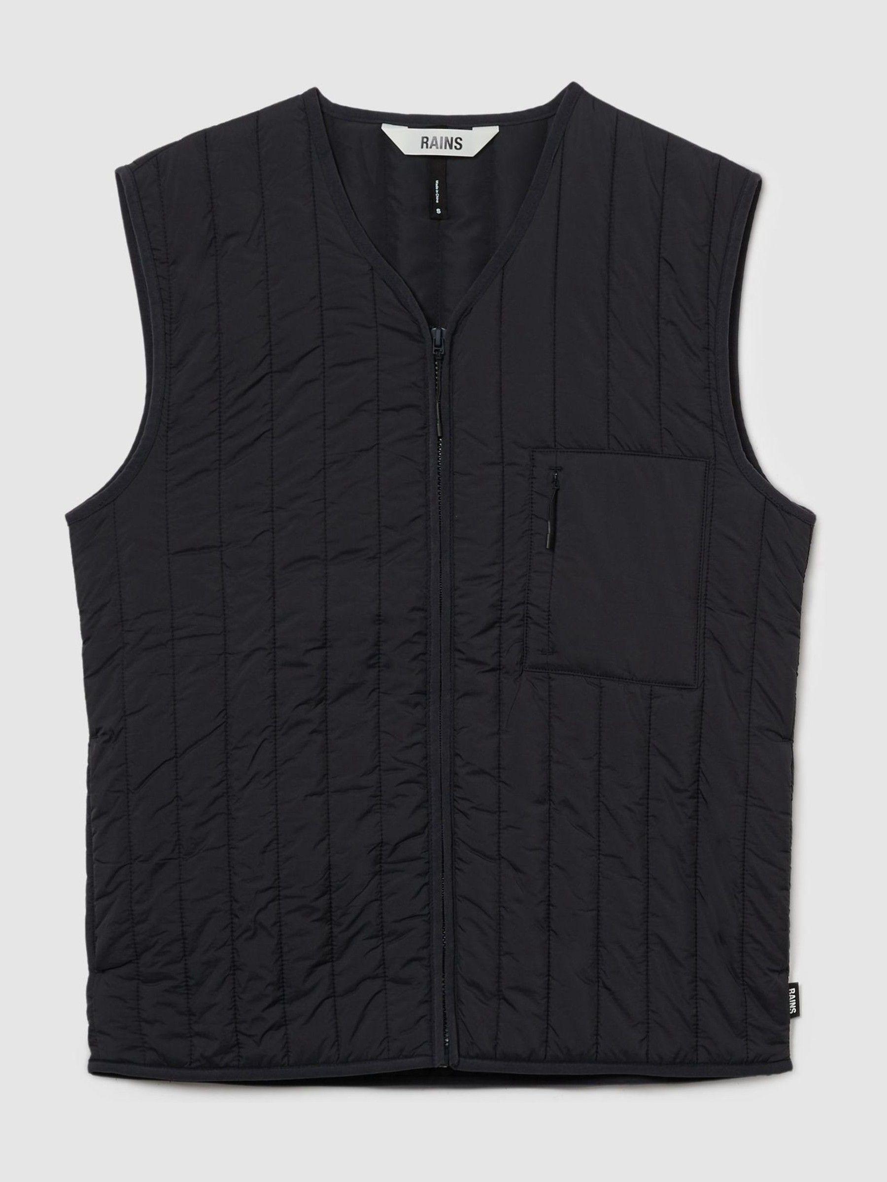 Rains Quilted-Shell Gilet in Navy Product Image