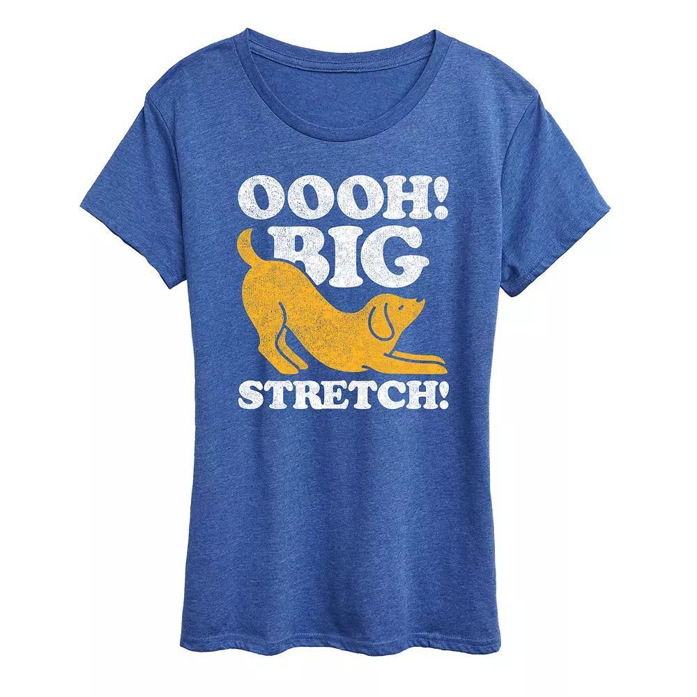Womens Dog Oooh Big Stretch Graphic Tee Heather Grey Product Image