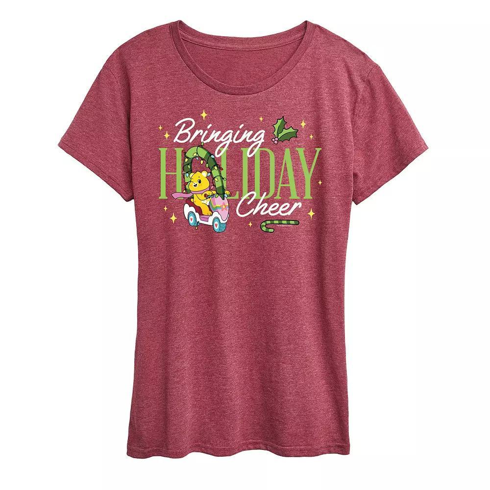 Womens Care Bears Holiday Cheer Graphic Tee, Girls Grey Wine Product Image
