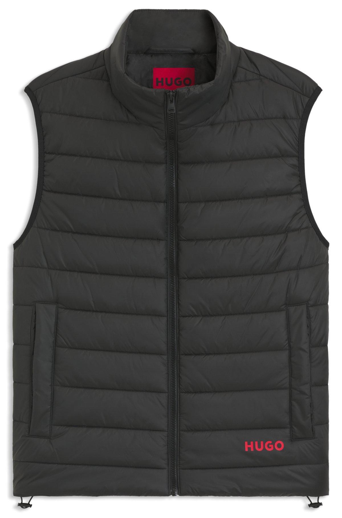 Water-repellent gilet with logo print Product Image