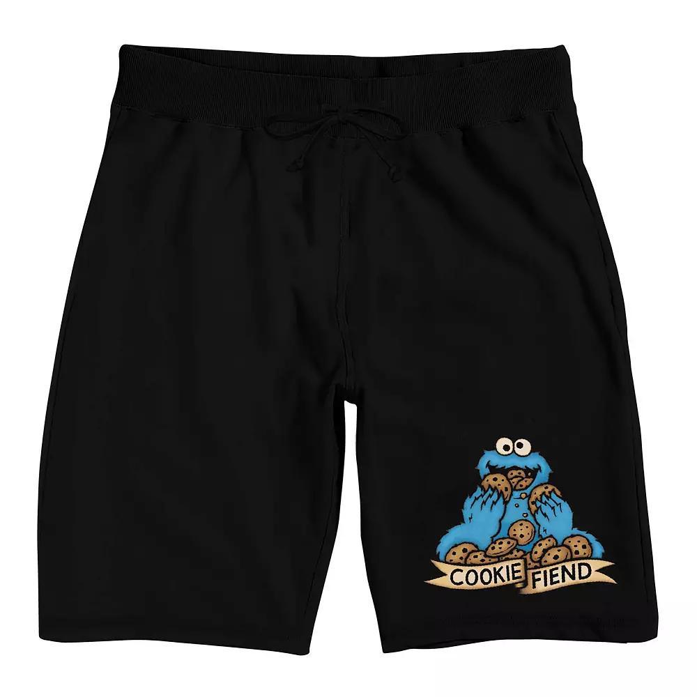 Men's Sesame Street Cookie Monster Pajama Shorts, Size: XXL, Black Product Image