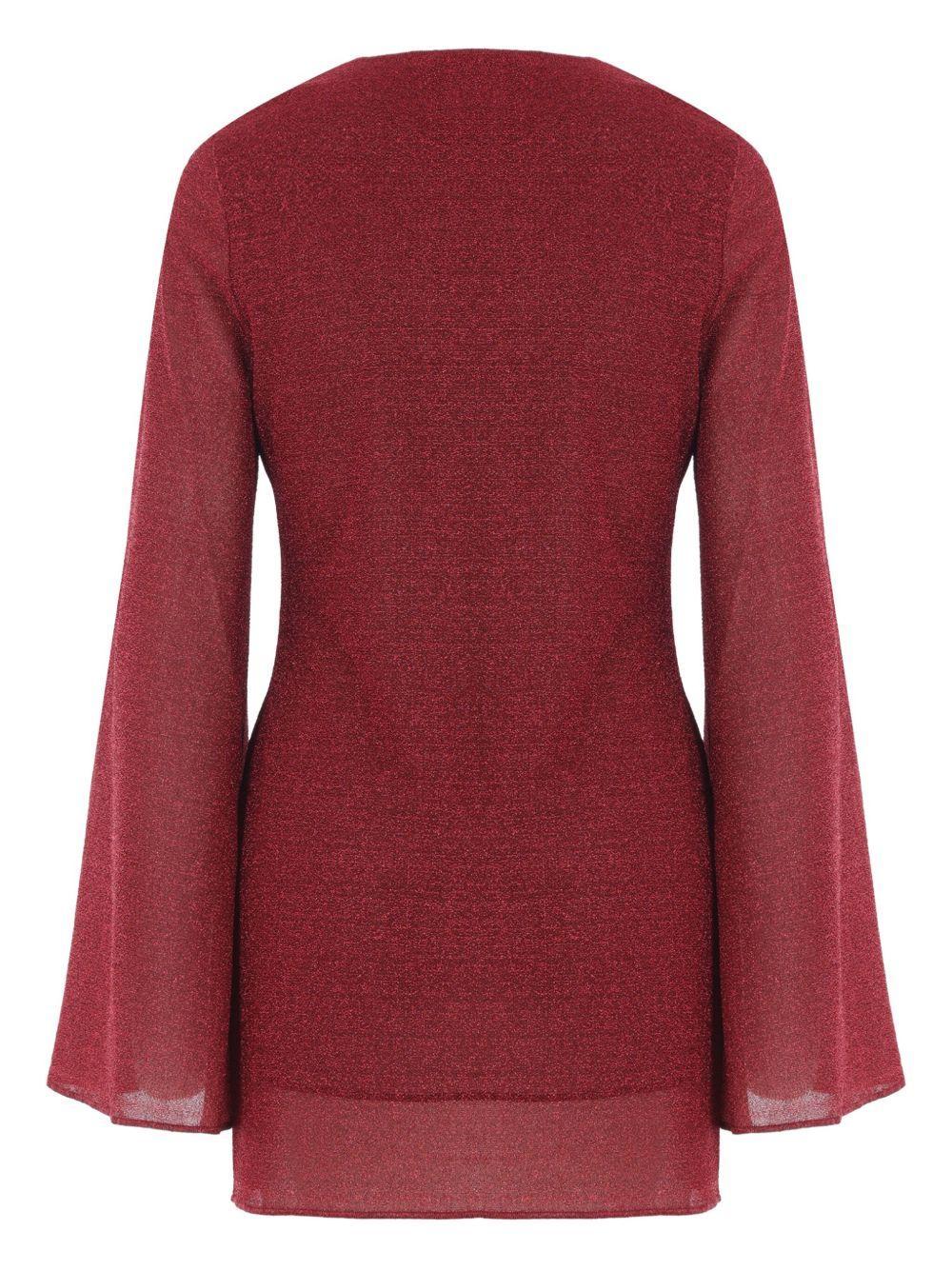 shell-detail flared-sleeve mini dress Product Image