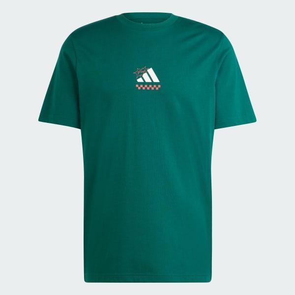 Men's adidas Lounge Pizza Graphic Sportswear Tee, Size: XL, Off White Product Image