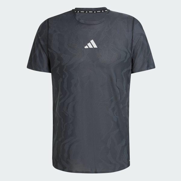 adidas Ultimate Running Engineered CLIMACOOL+ Tee Silver Green 2XL Mens Product Image