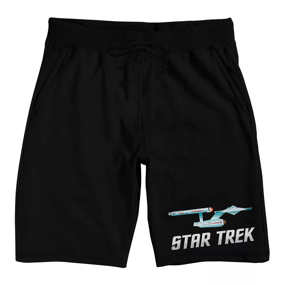 Men's Star Trek Next Generation Logo Sleep Shorts, Size: XXL, Black Product Image