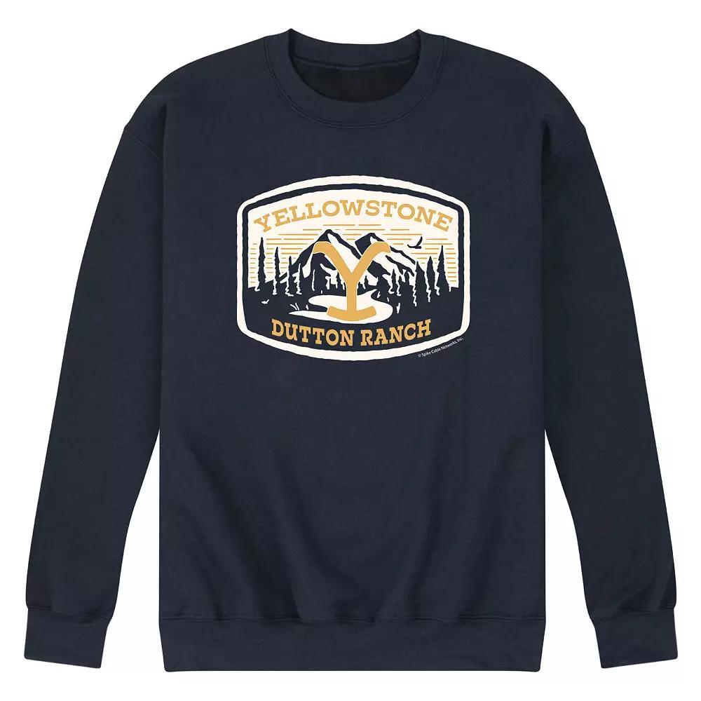 Mens Yellowstone Nature Scene Sweatshirt Blue Product Image