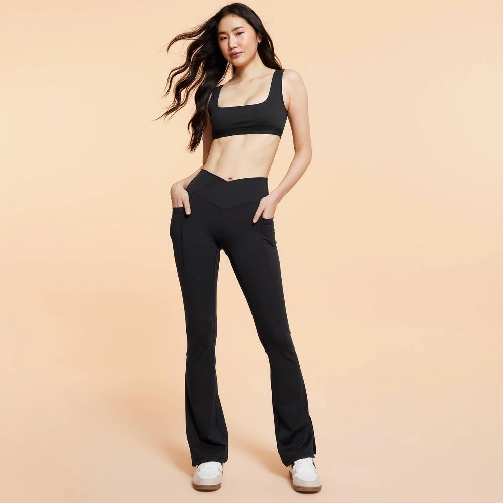 Blogilates Women's Crisscross High-Rise Flared Leggings Product Image