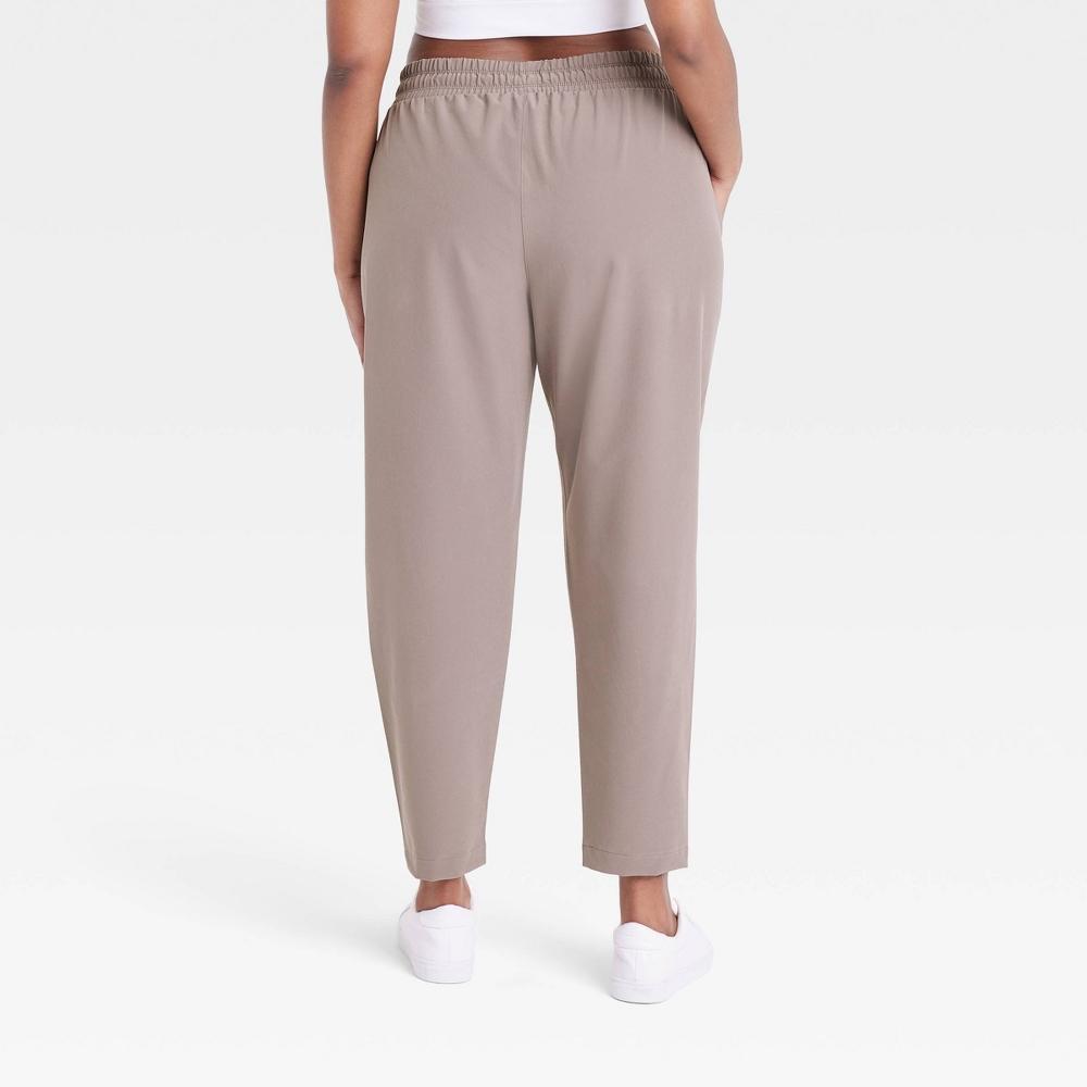 Women's Stretch Woven High-Rise Taper Pants - All In Motion™ Taupe 2X Product Image
