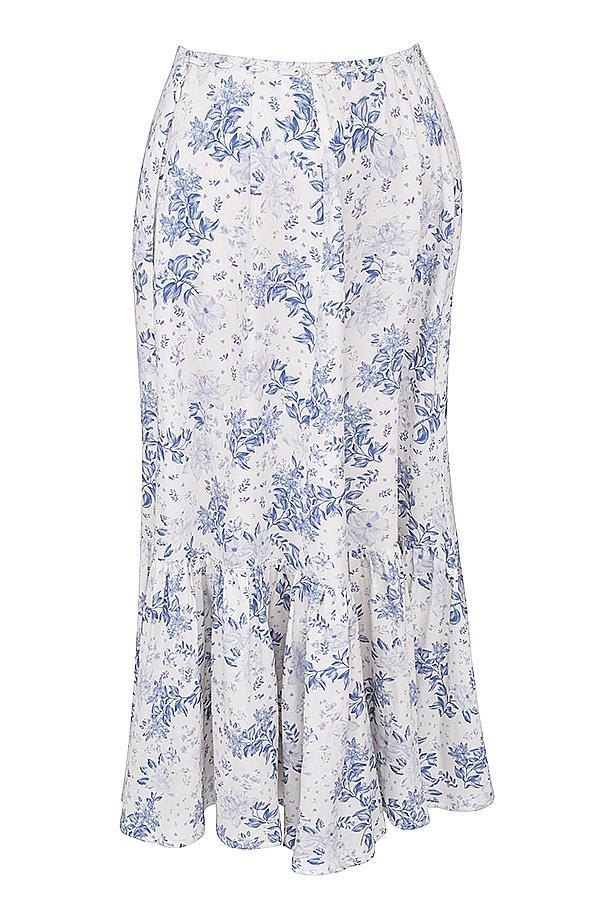 Aitana  blue print midi skirt Product Image