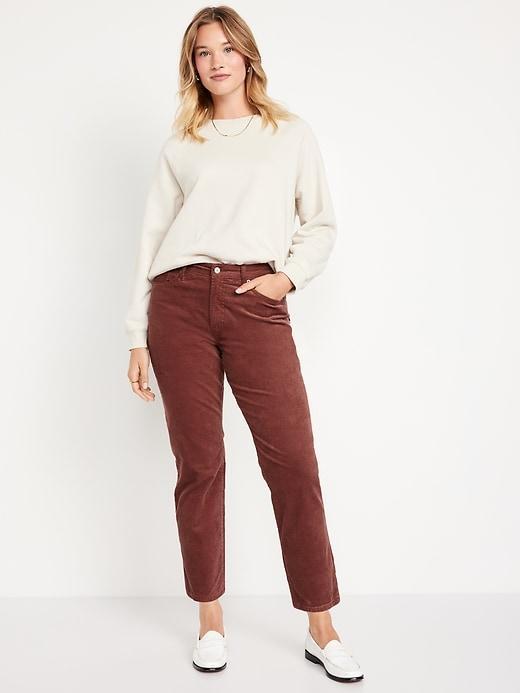 High-Waisted OG Straight Corduroy Ankle Pants Product Image