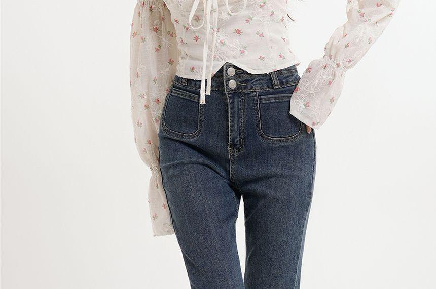 Scoop Neck Floral Blouse Product Image