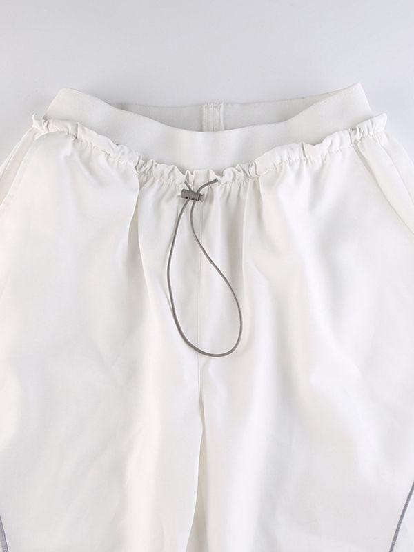 Pintuck Detail Straight Leg Pants Product Image