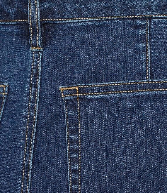 John Mark Mid Waist Wide Leg Patch Pocket Wide Leg Denim Pants Product Image