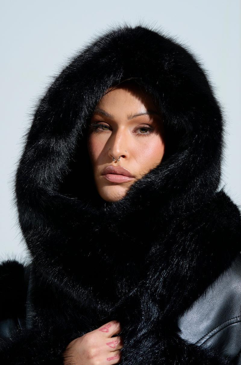 IM THE ONE FAUX FUR HOOD Product Image