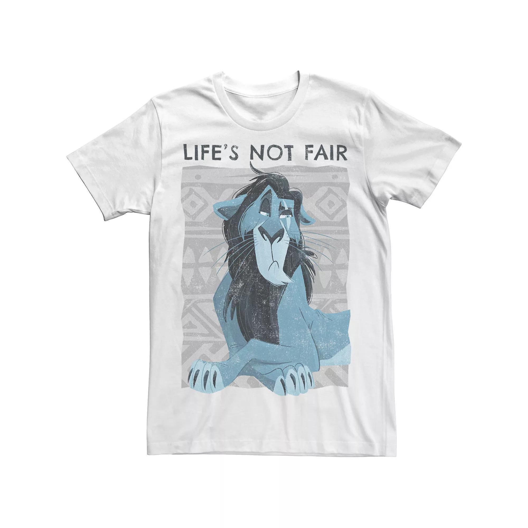 Disney's The Lion King Scar Life's Not Fair Men's Tee, Size: XL, White Product Image