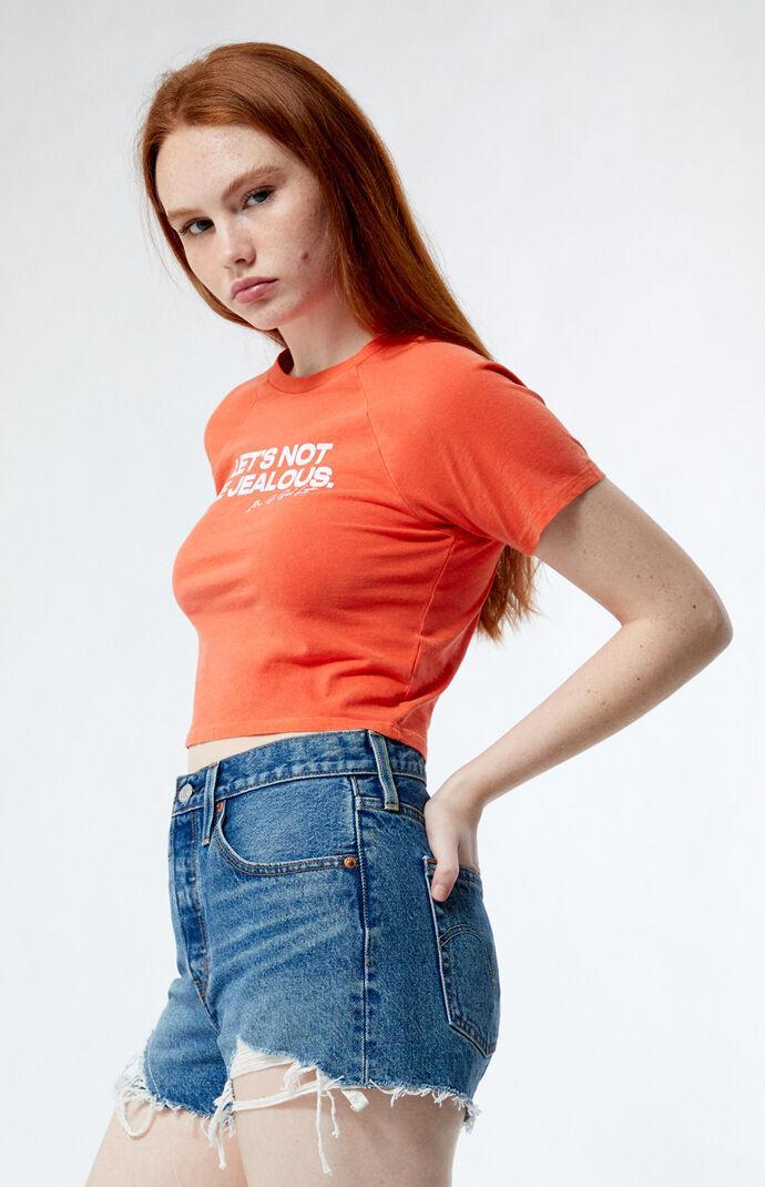 Levis Womens 501 Original Fit High Waisted Denim Shorts - Product Image