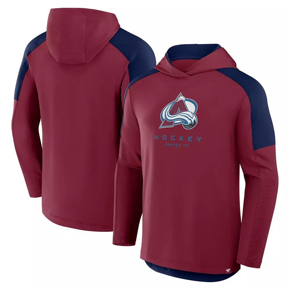 Men's Fanatics Burgundy Colorado Avalanche Meta Game Transitional Pullover Hoodie, Size: Large, Med Re Product Image