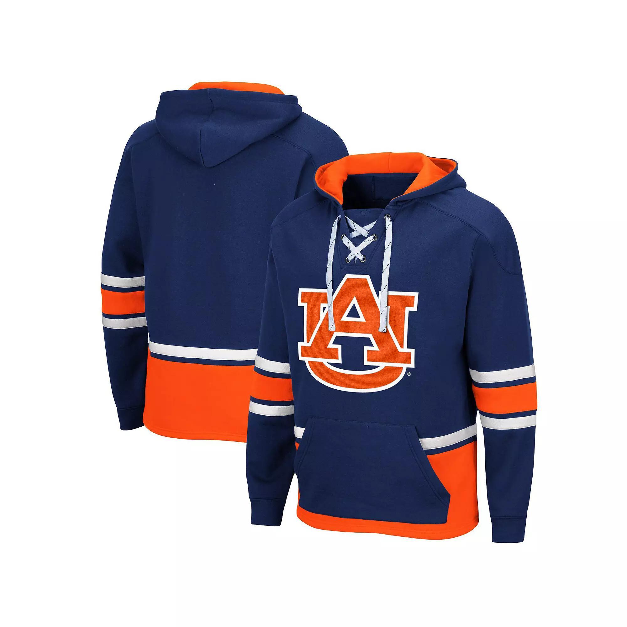 Men's Colosseum Navy Auburn Tigers Lace Up 3.0 Pullover Hoodie, Size: XL, Blue Product Image