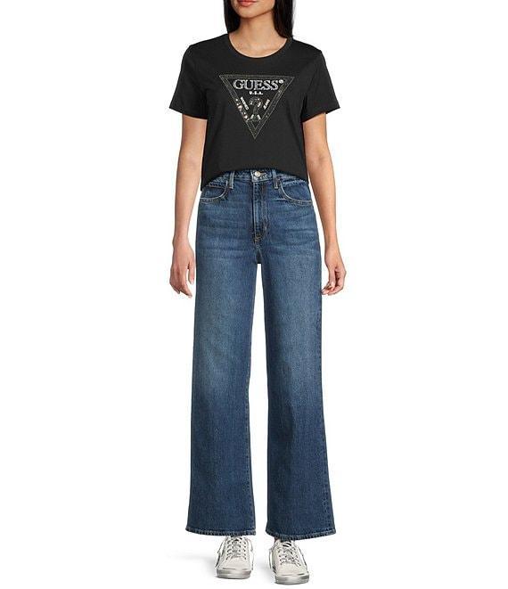 Guess Mid Rise Wide Leg Jeans Product Image