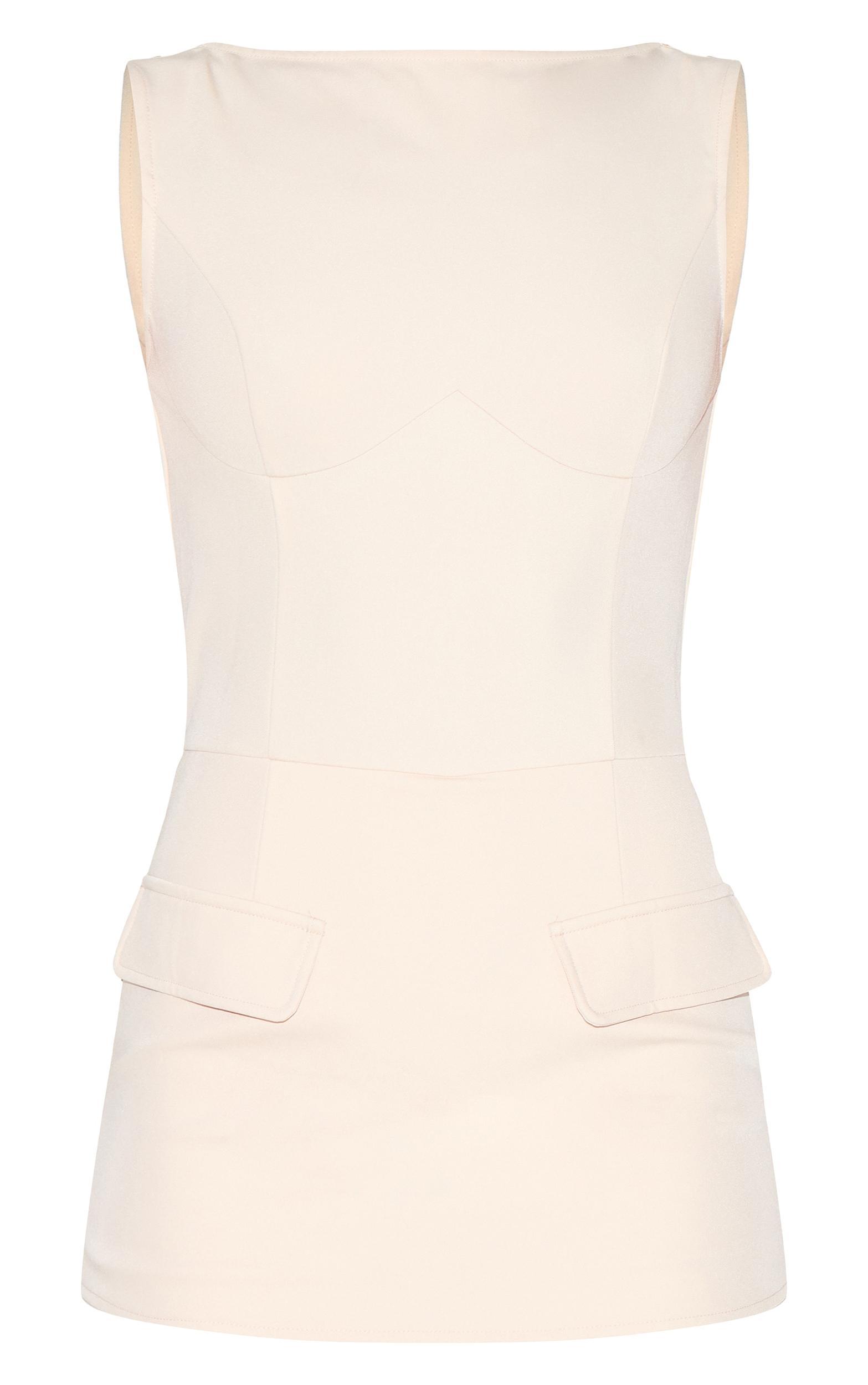Tall Almond Woven Pocket Detail Skort Romper Product Image