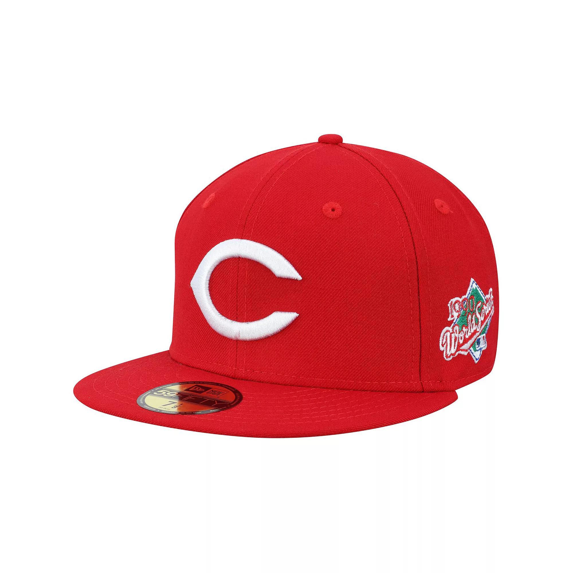 Mens New Era Red Cincinnati Reds 1990 World Series Wool 59FIFTY Fitted Hat Product Image