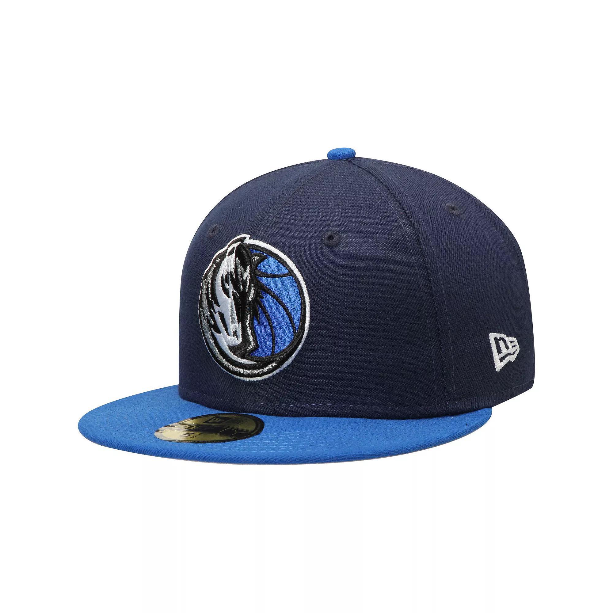 Men's New Era Navy/Blue Dallas Mavericks Official Team Color 2Tone 59FIFTY Fitted Hat, Size: 7 3/4 Product Image