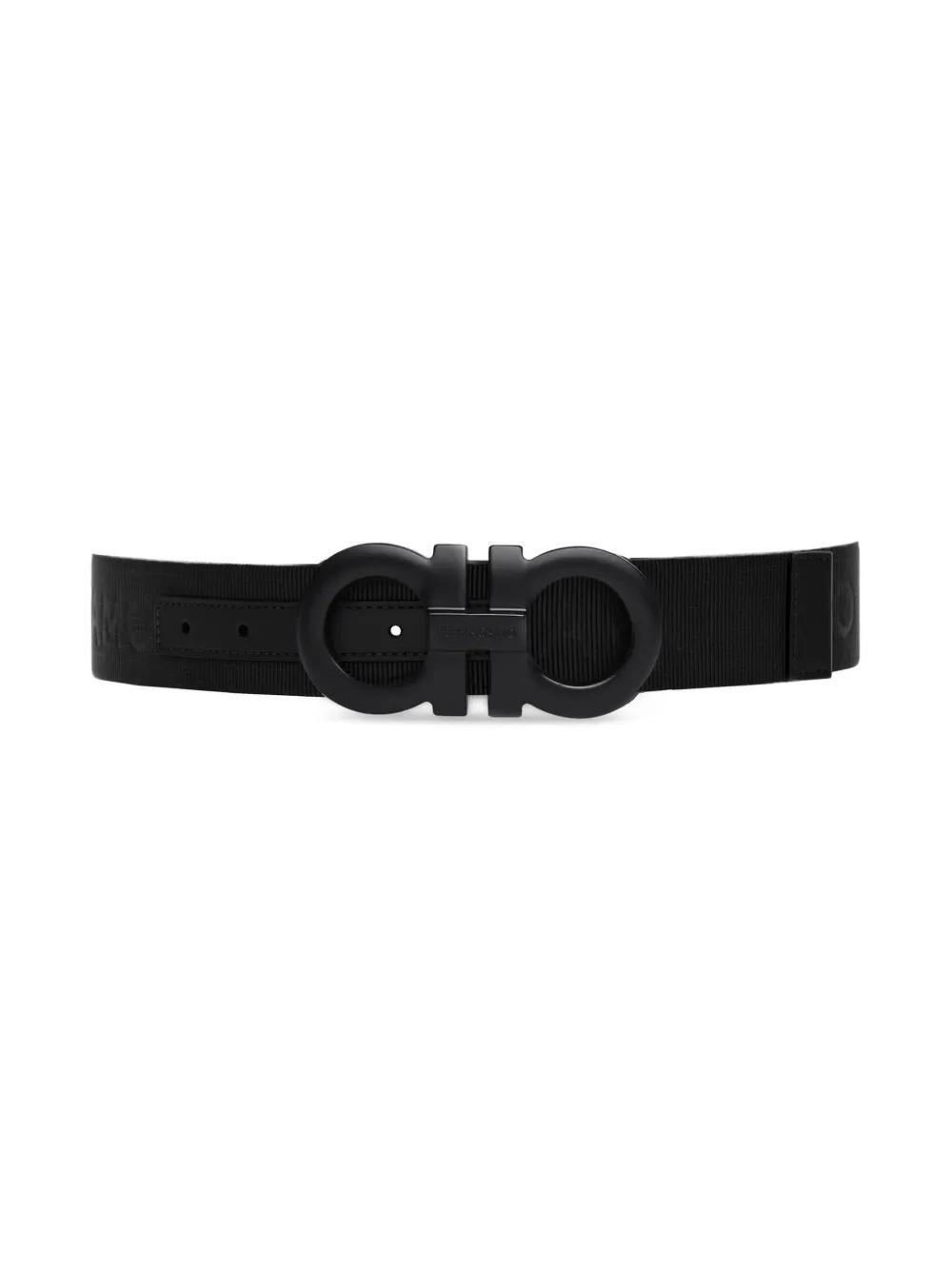 Gancini-buckle logo-strap belt Product Image