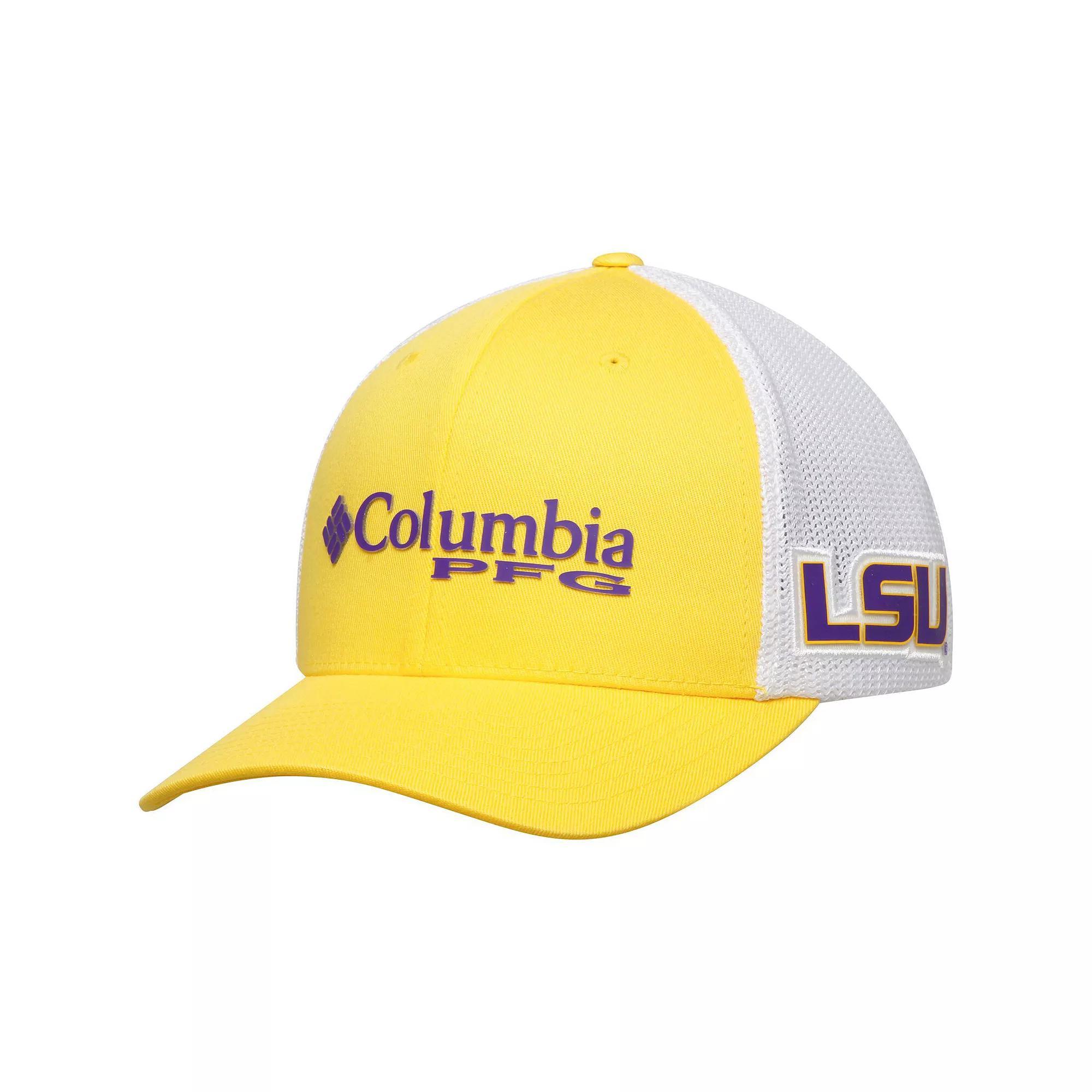 Men's Columbia Gold LSU Tigers Collegiate PFG Flex Hat, Size: Small/Medium Product Image