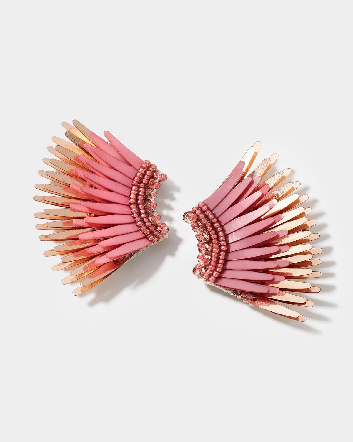 Womens Madeline Rose-Goldtone & Mixed-Media Mini Wing Earrings Product Image