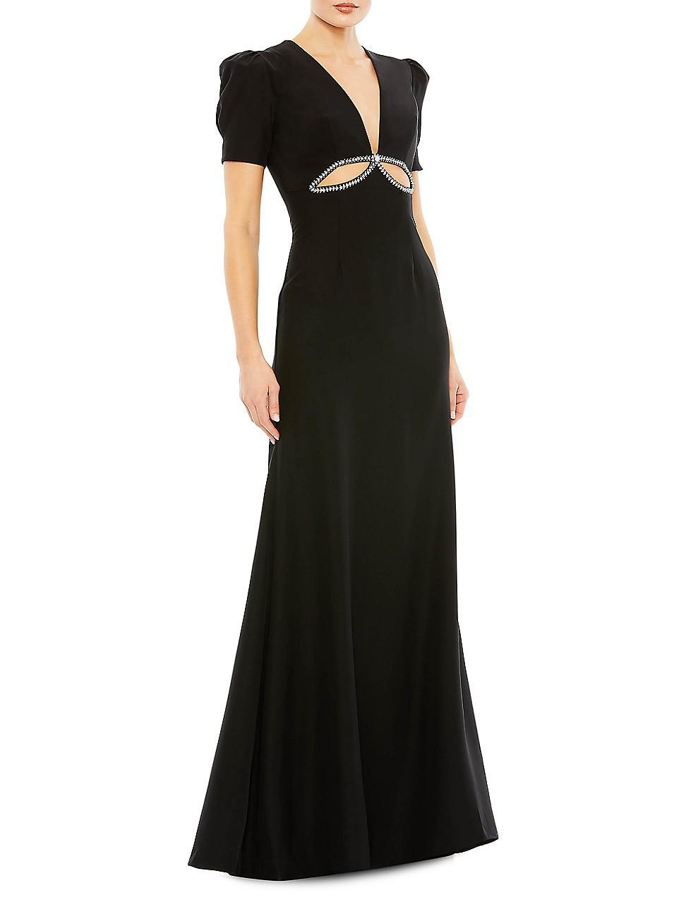 Womens Ieena Puff-Sleeve Cut-Out Gown Product Image