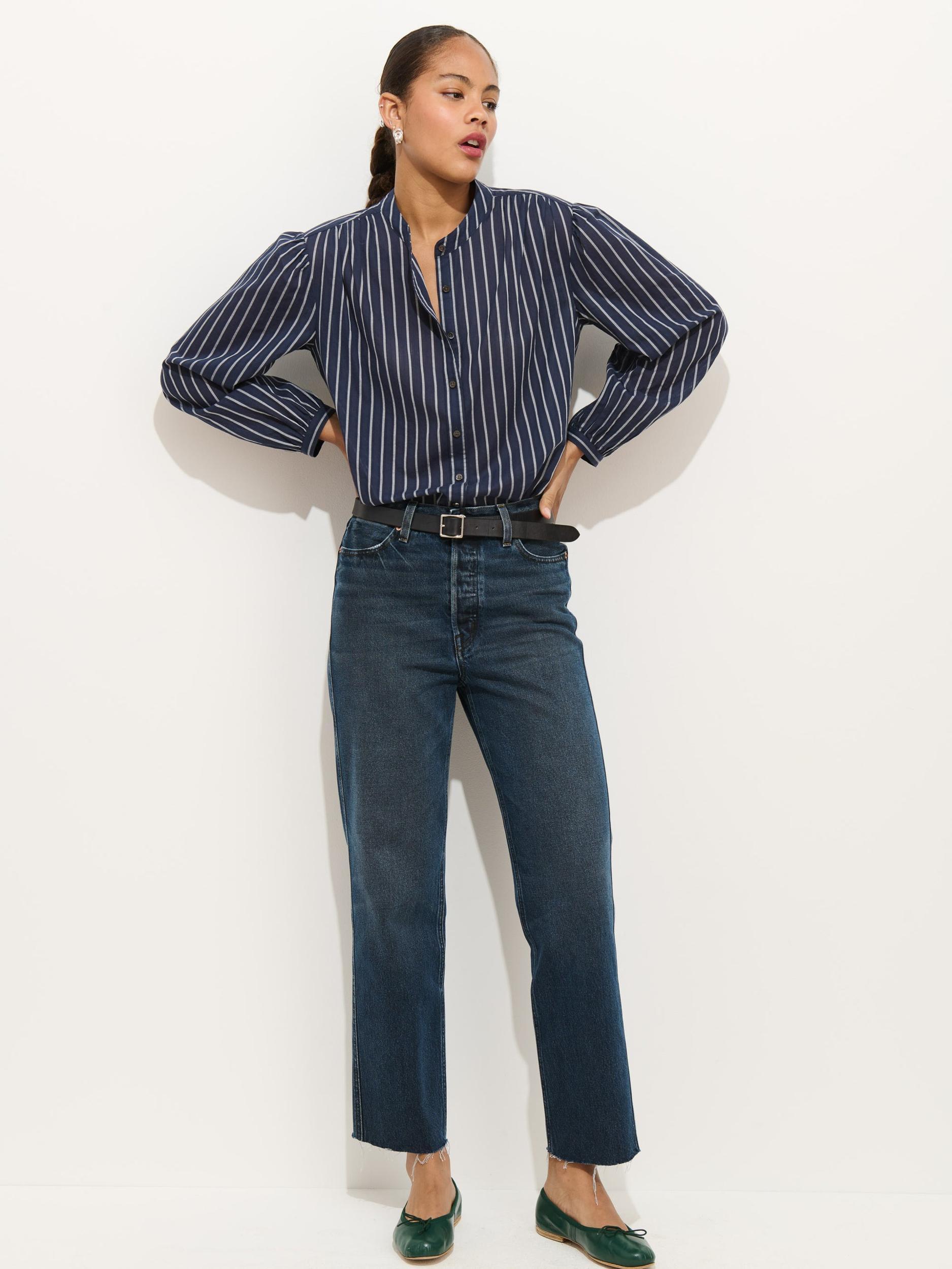 Ali Striped Top In Cotton Voile Product Image