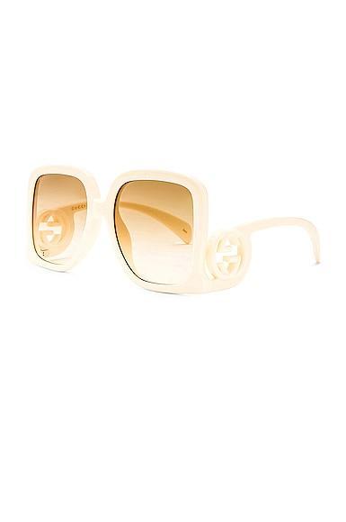 Womens 58MM Rectangular Sunglasses Product Image
