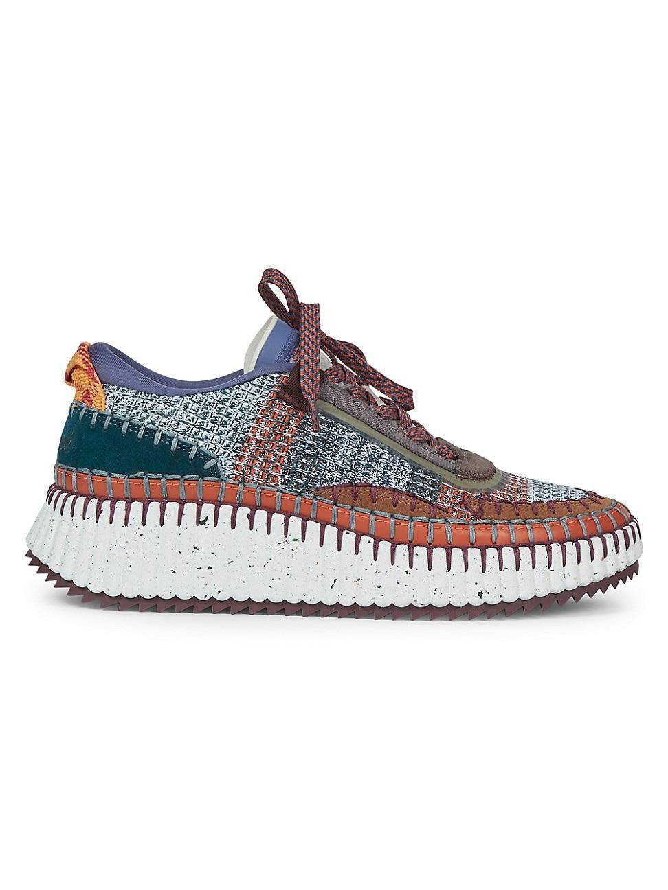 Womens Nama Mixed Media Platform Sneakers Product Image