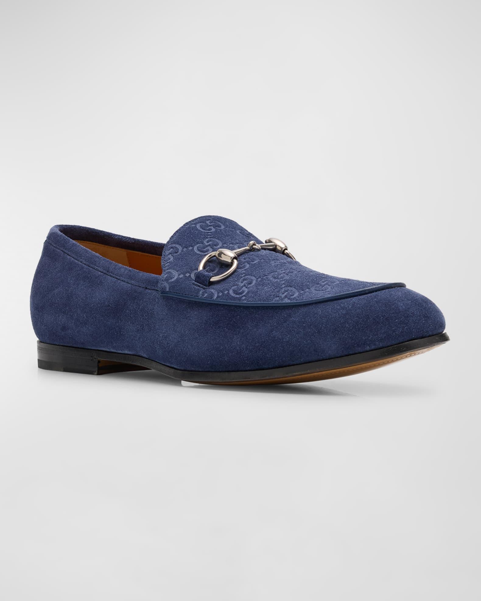 Men's Jordy Guccissima Suede Loafers  Product Image