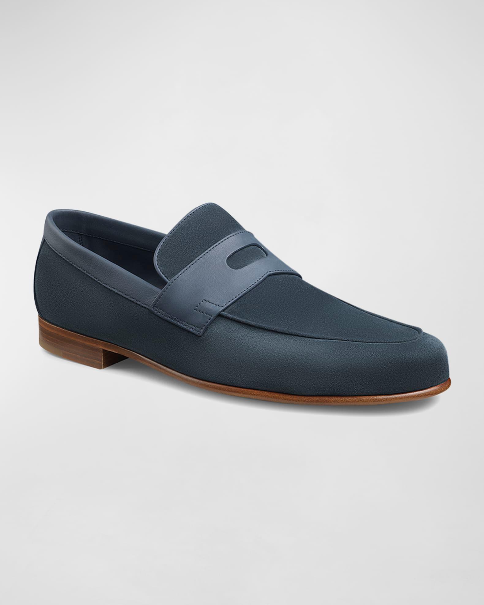 Men's Royce Kiltie Brushed Leather Penny Loafers Product Image