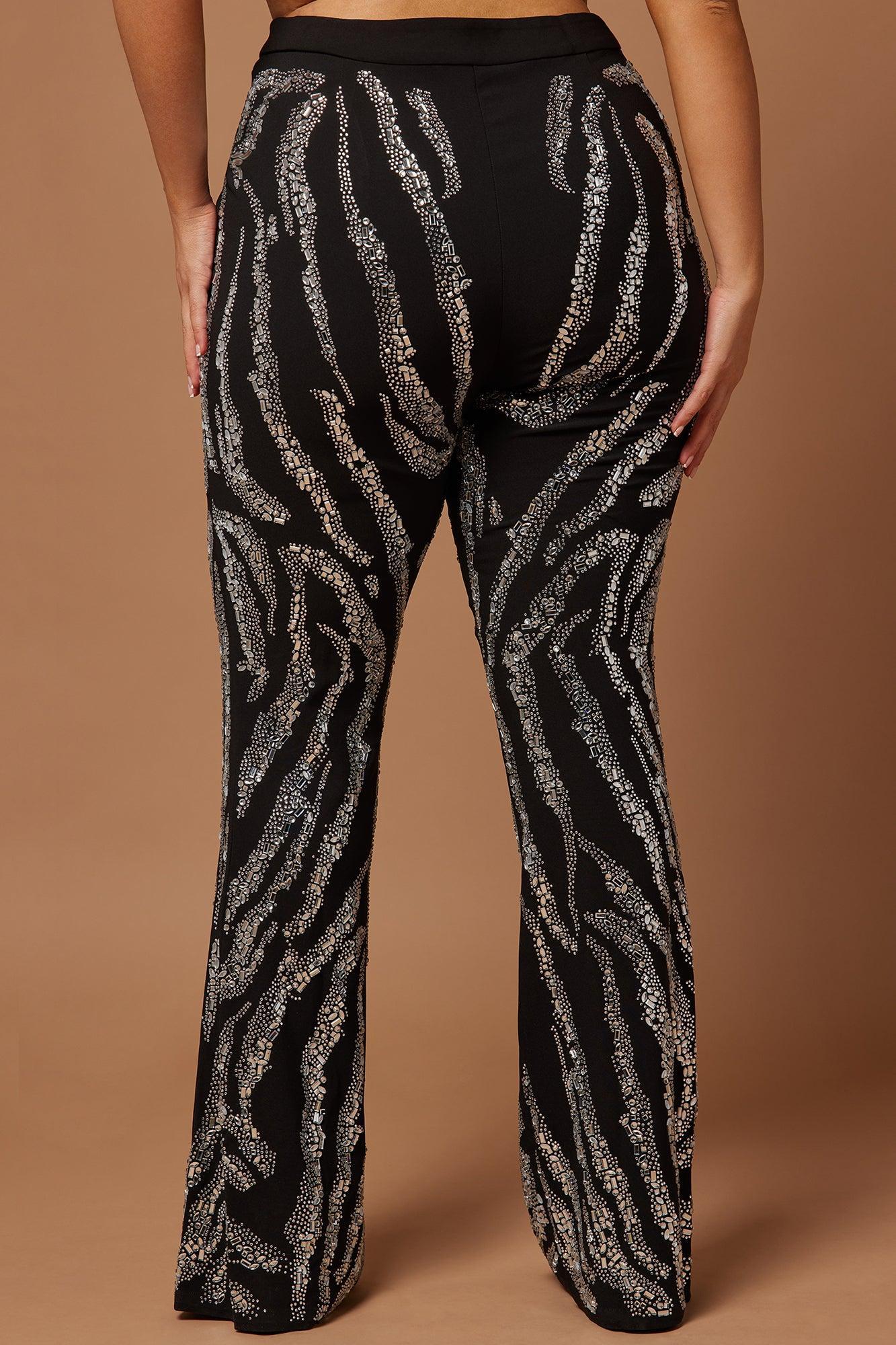 Amira Embellished Pant - Black Product Image