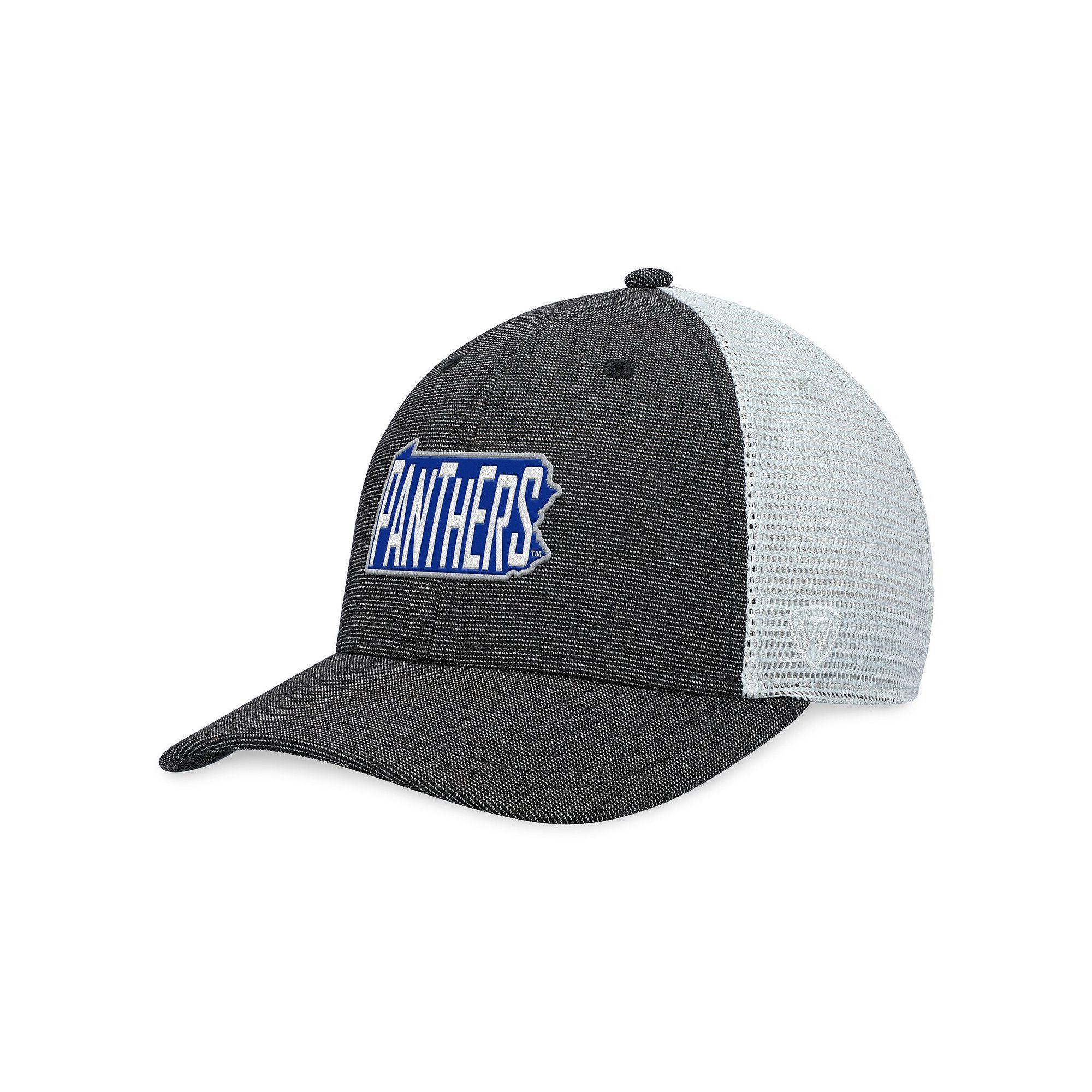 Men's Top of the World Charcoal/White Pitt Panthers Townhall Trucker Snapback Hat Product Image