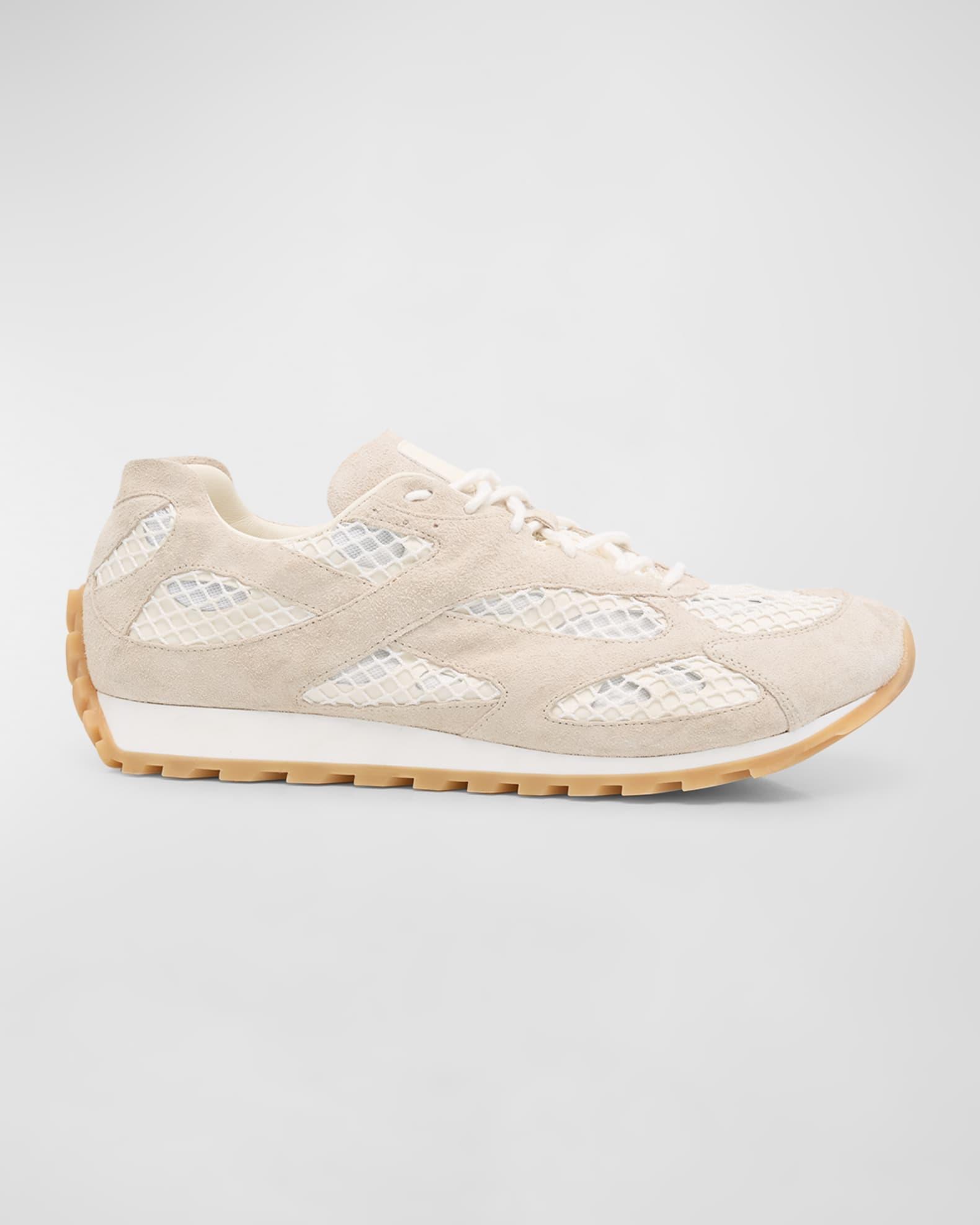 Men's Onyx Suede and Leather Runner Sneakers Product Image