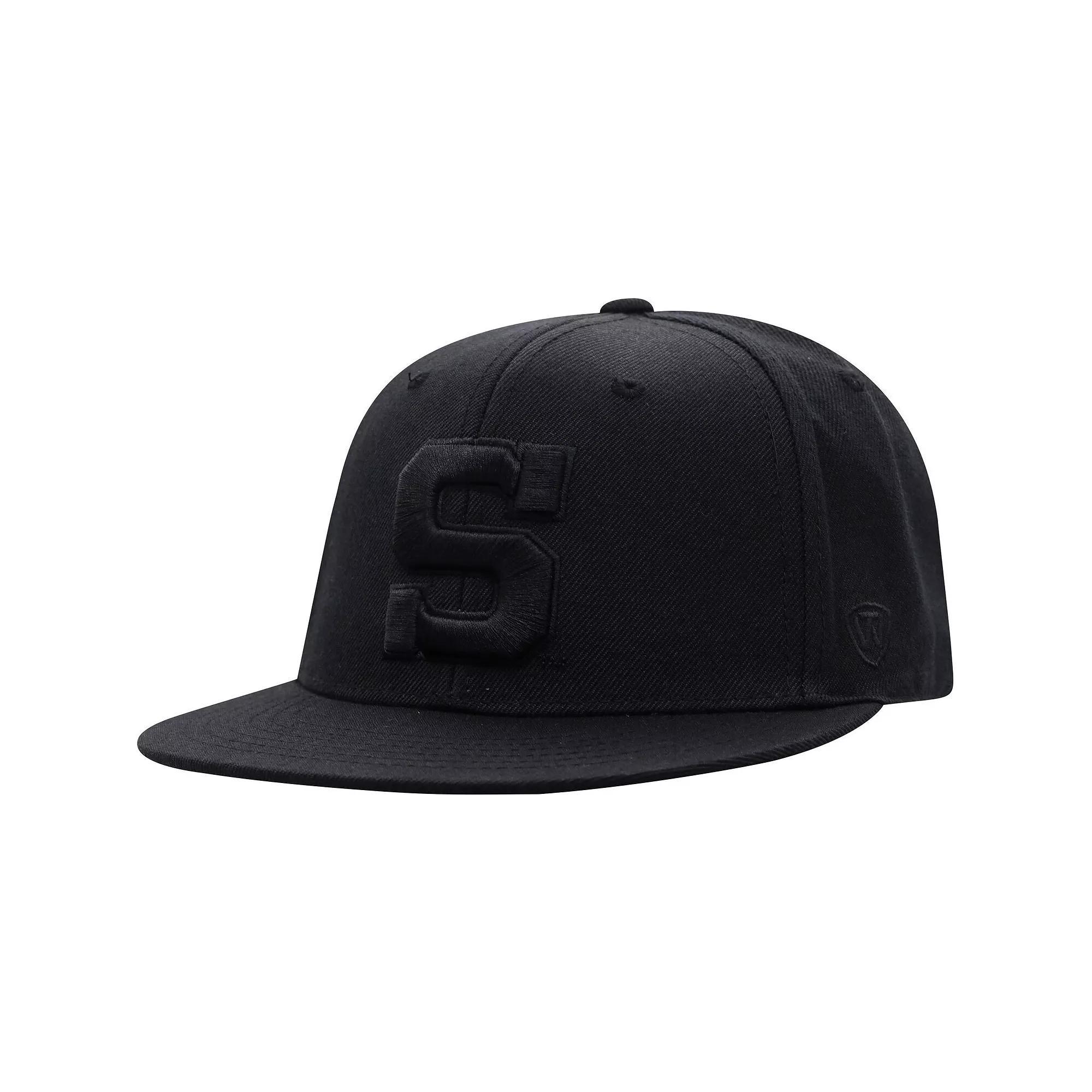 Men's Top of the World Penn State Nittany Lions Black On Black Fitted Hat, Size: 7 1/8 Product Image