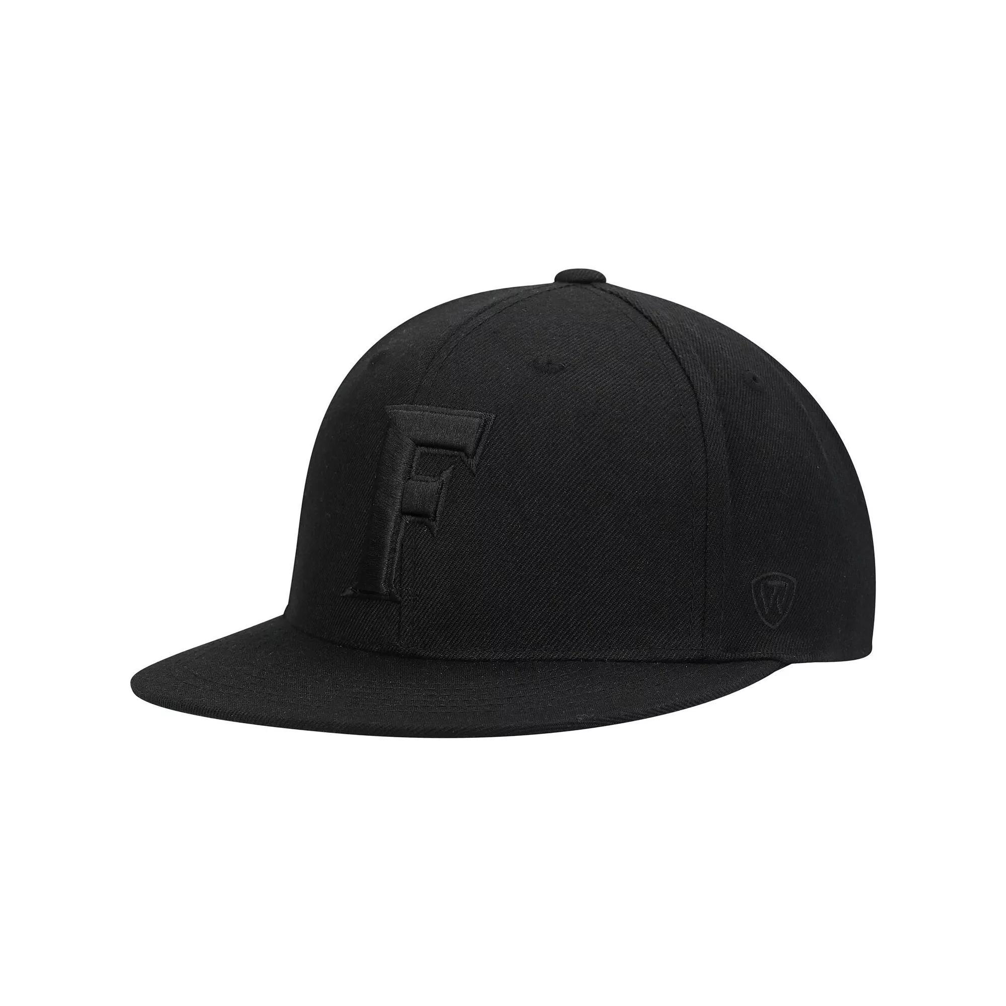 Men's Top of the World Florida Gators Black On Black Fitted Hat, Size: 6 7/8 Product Image
