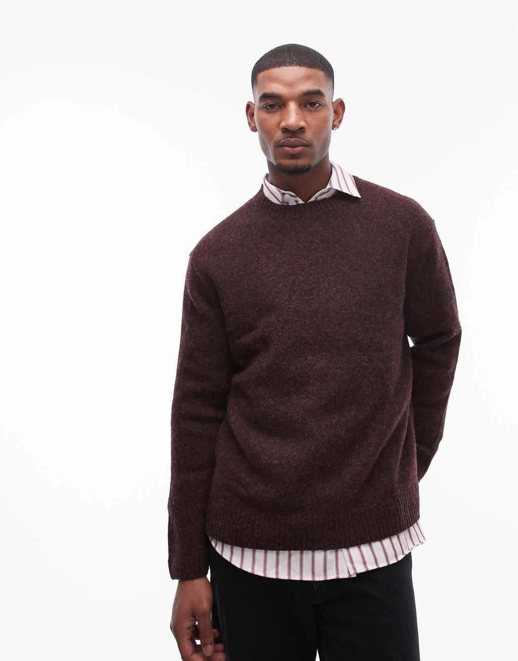ARKET wool sweater in burgundy Product Image