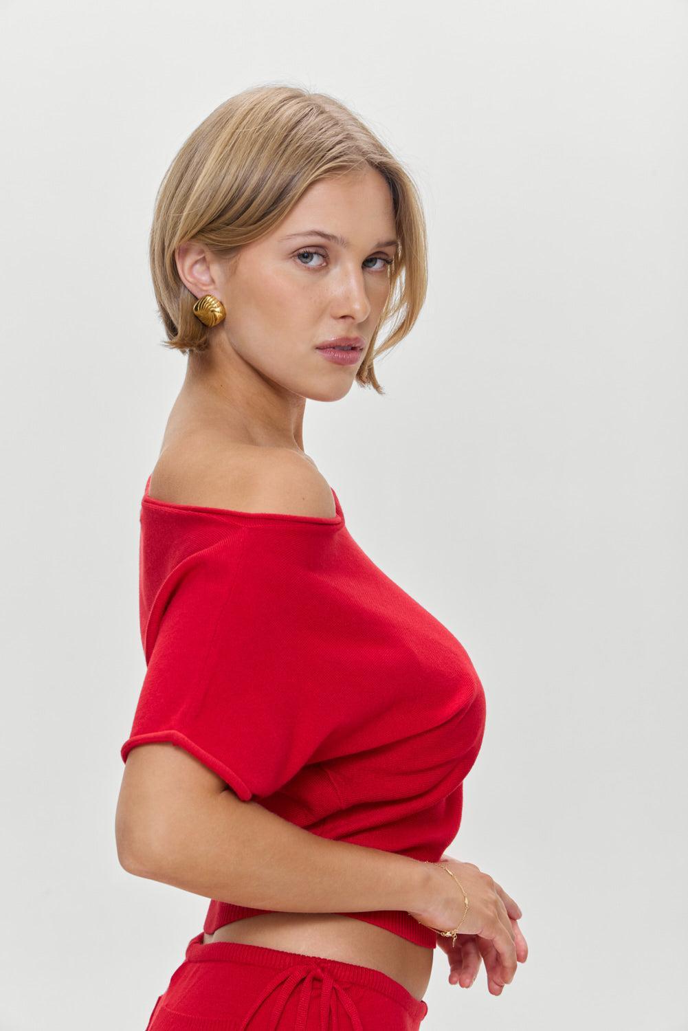 Montecito Boat Neck Knit Shirt - Heartstrings Product Image