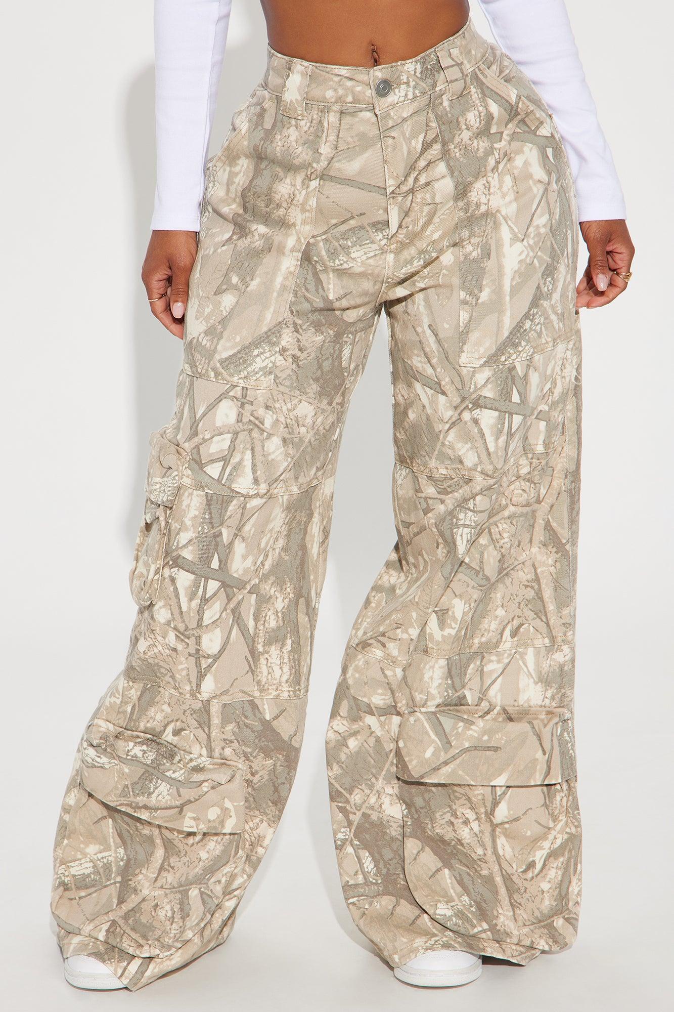 Got It Bad Stretch Cargo Jeans - Camouflage Female Product Image