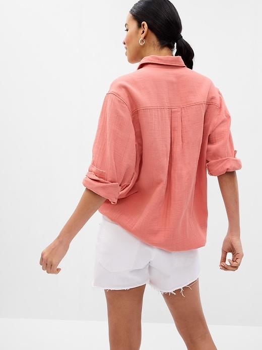 Crinkle Gauze Big Shirt Product Image