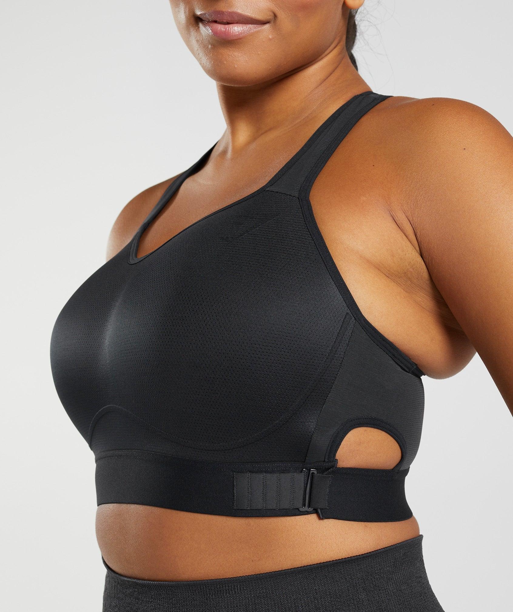 Gymshark Racerback High Support Sports Bra, B/C-E/F - Black Female Product Image