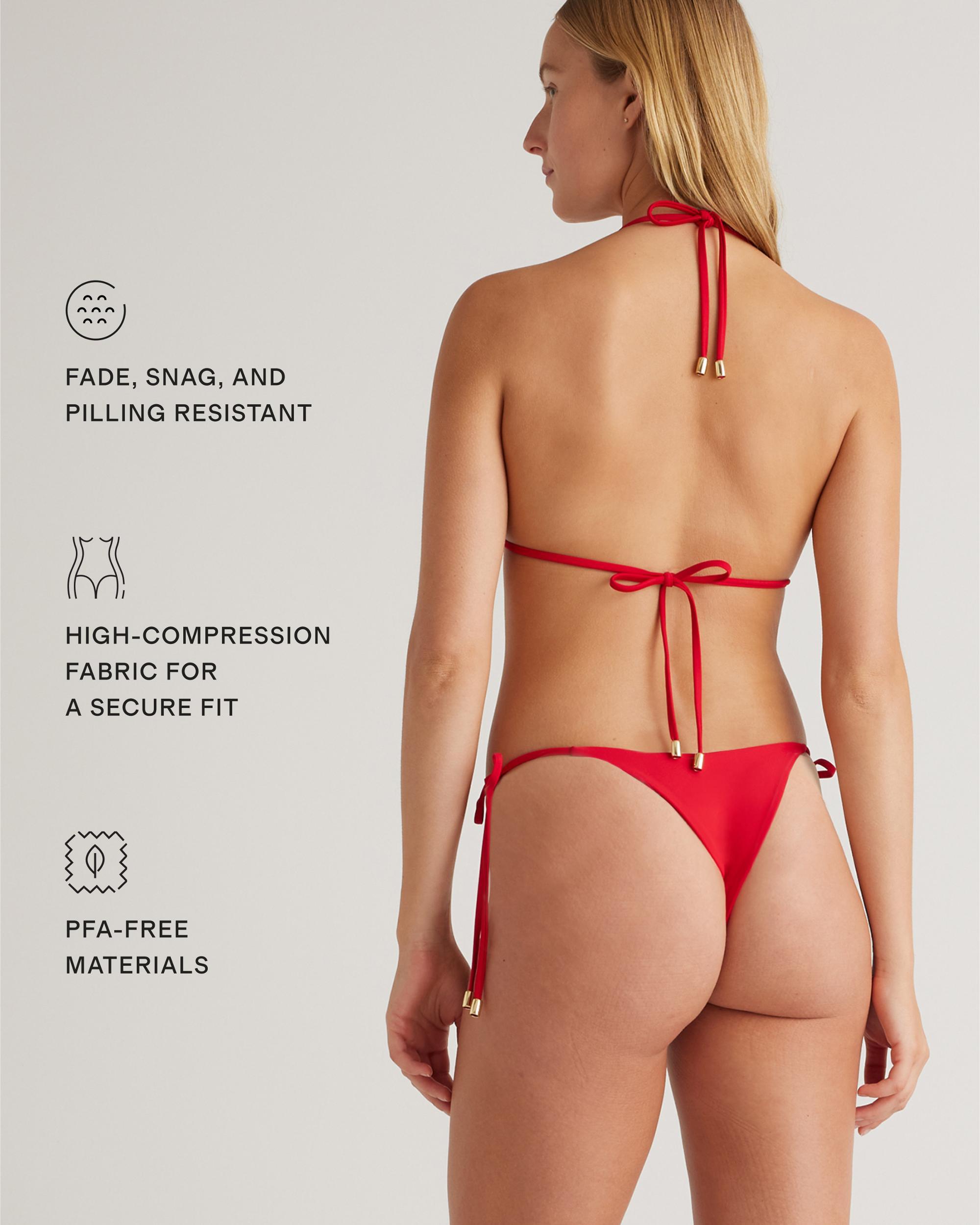 Quince | Women's Italian Triangle Bikini Top 78% Recycled Polyamide, 22% Spandex Product Image