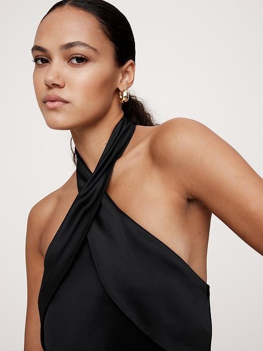 Italian Satin Halter Top Product Image