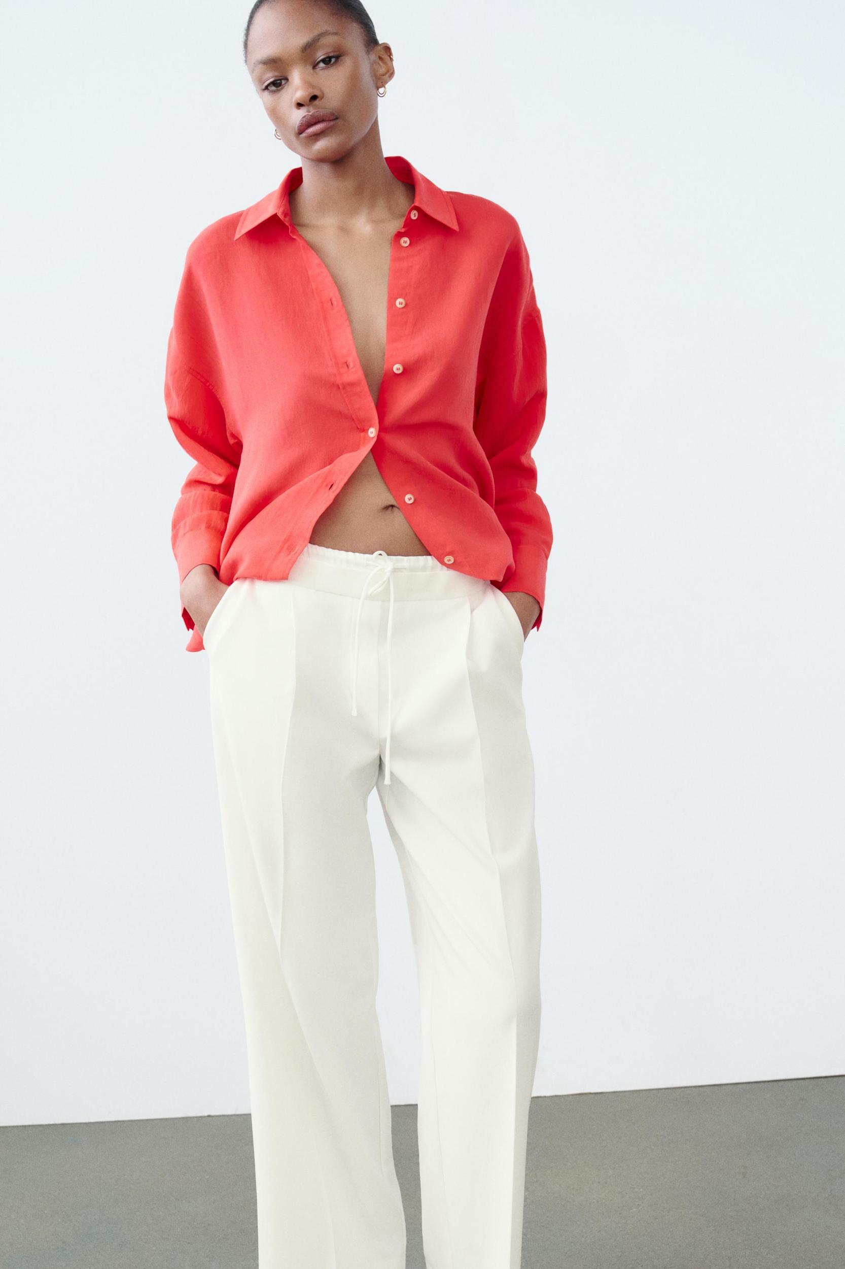 DOUBLE WAIST WIDE LEG PANTS Product Image