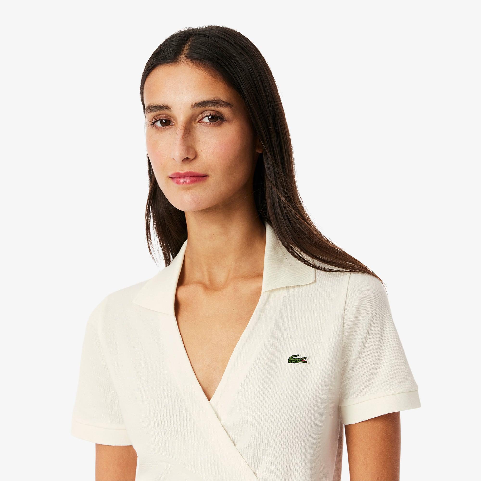 Women's Stretch Mini Piqué Wrap Dress Product Image